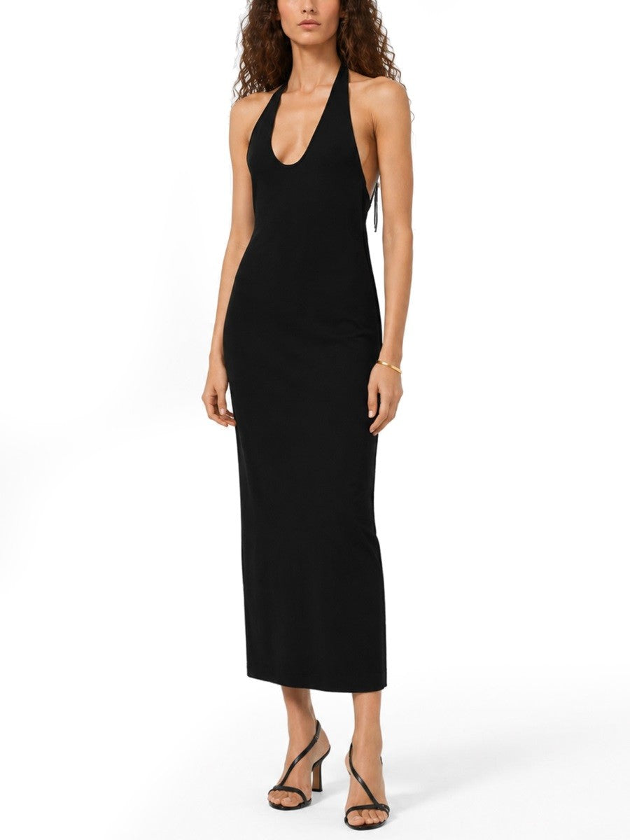 ABITO MIDI CON SCOLLO "HALTER"