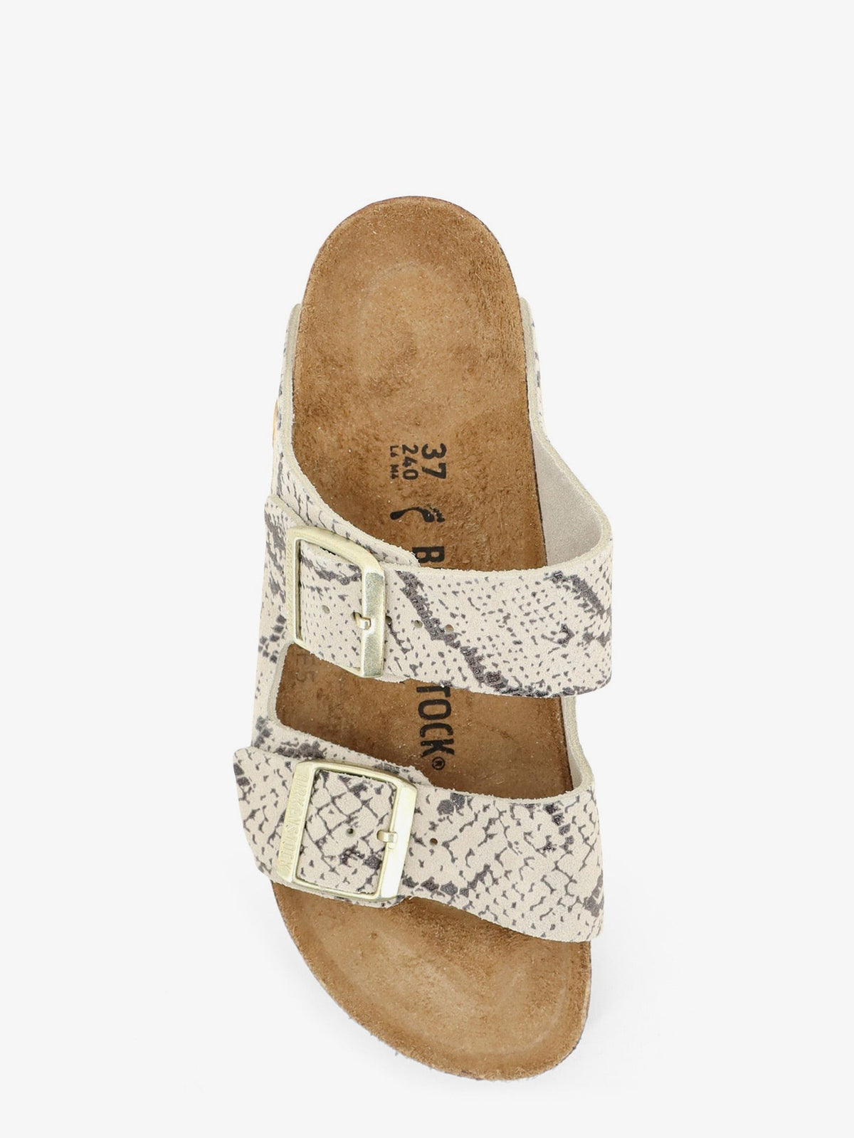 Arizona Snake Oyster Sandals in Python Print Leather
