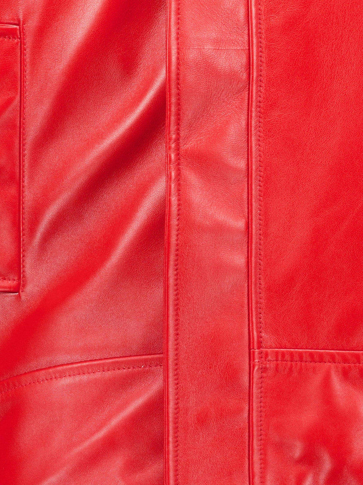 Arrotondato leather jacket with engraved lettering logo on the front
