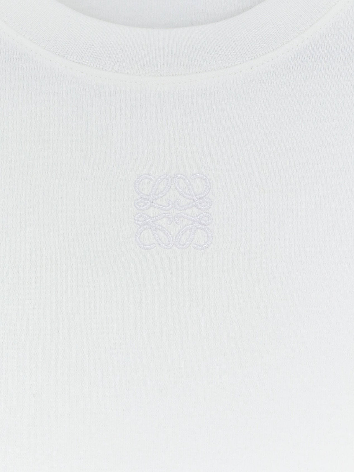 Asymmetric cotton blend t-shirt