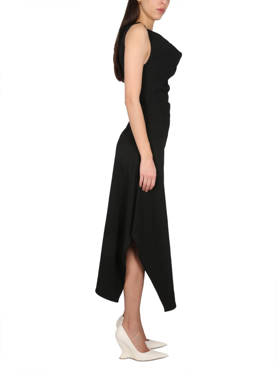 ASYMMETRICAL MIDI DRESS