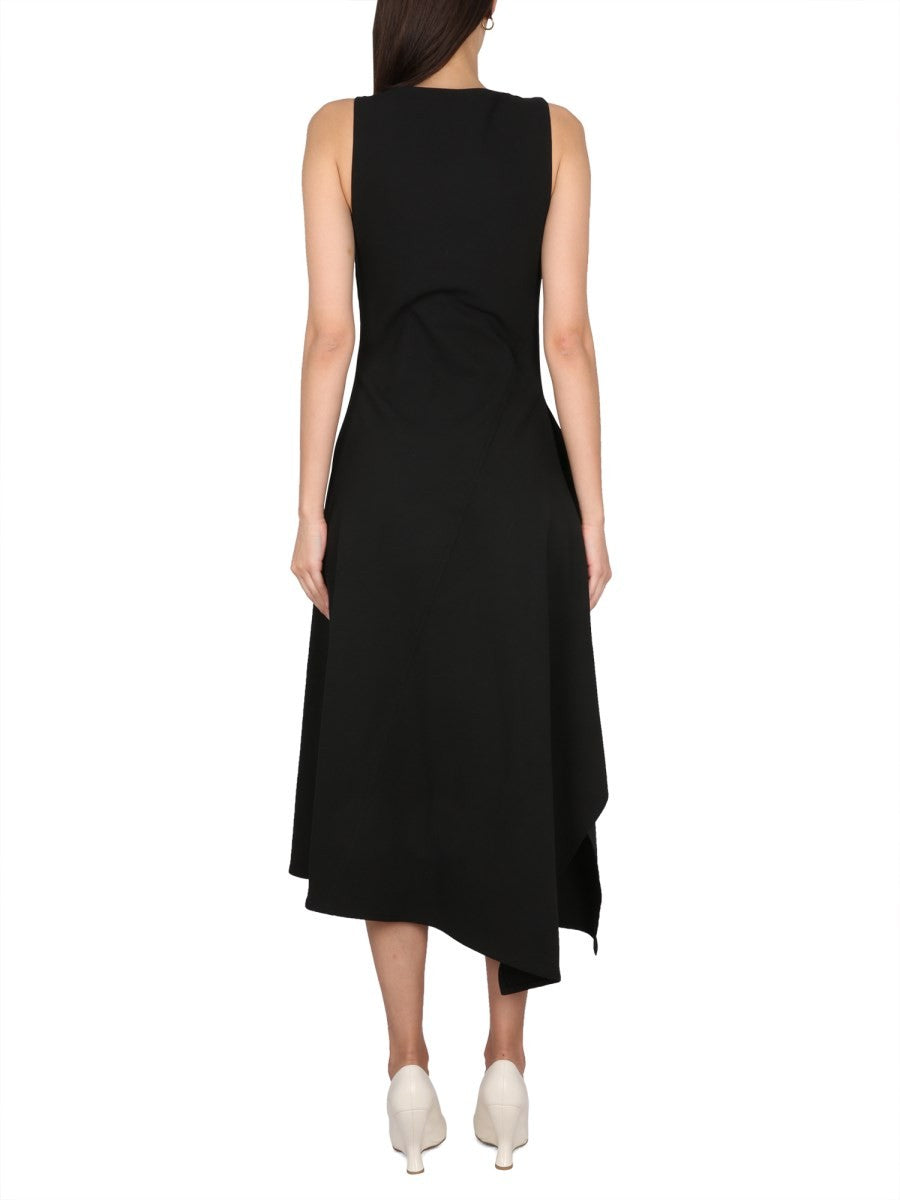 ASYMMETRICAL MIDI DRESS