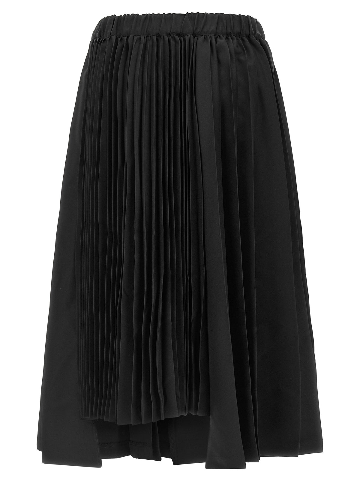 Asymmetrical pleated skirt