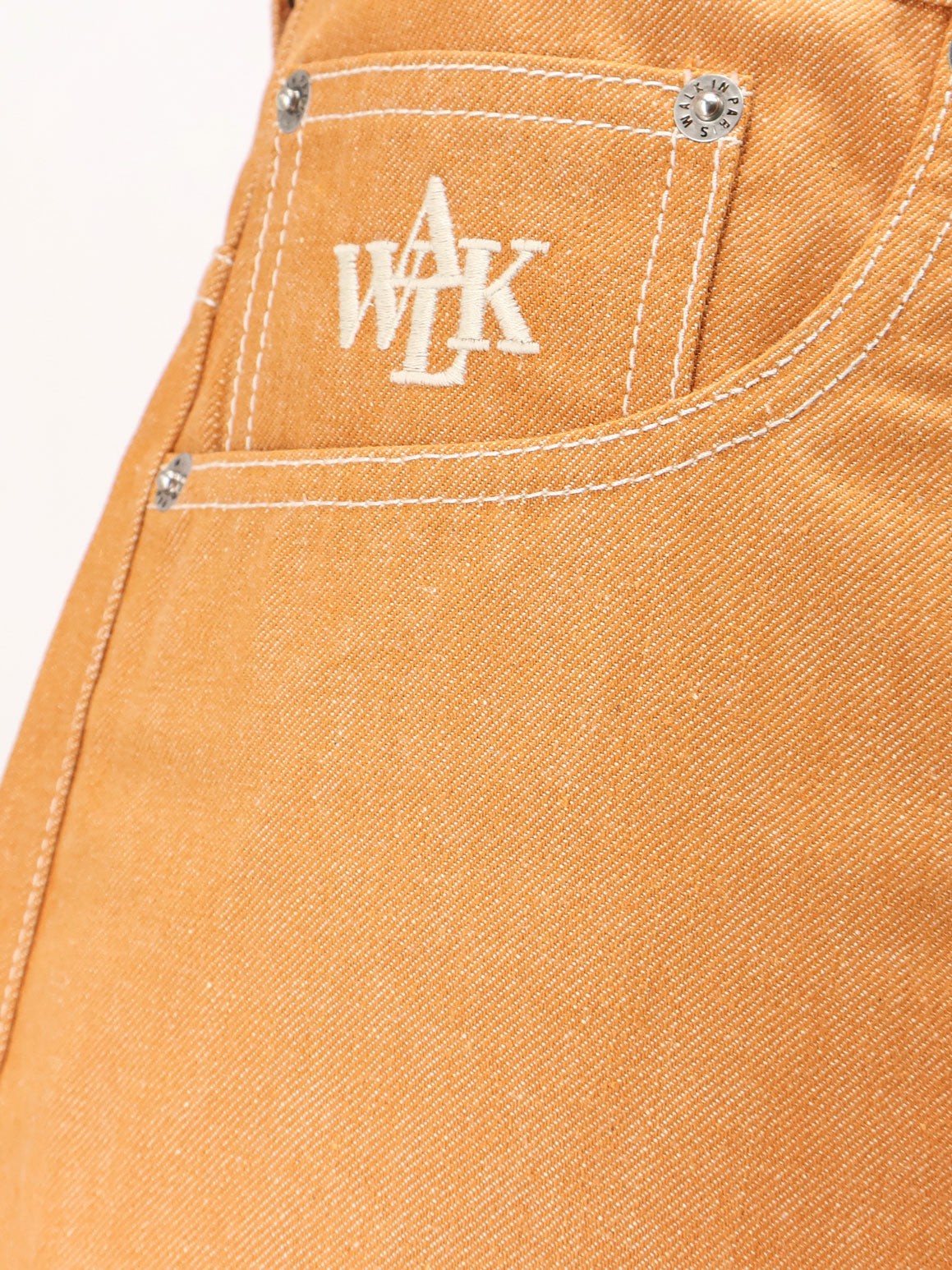 Baggy Orange Denim Shorts