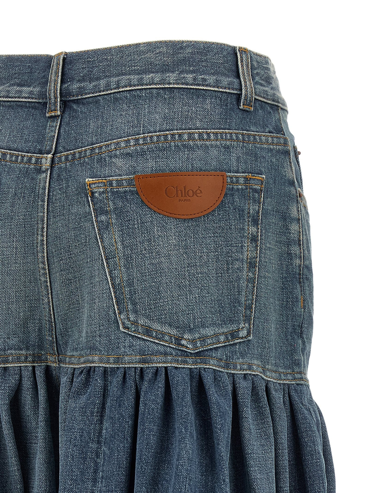 'Balloon' Denim skirt