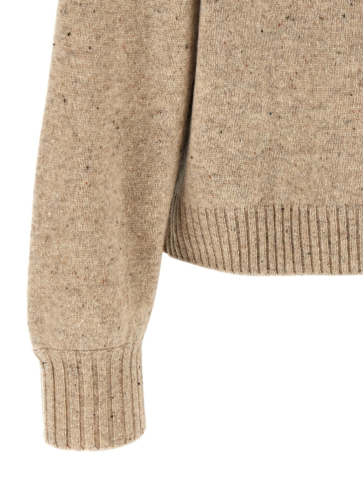 Beige diamond turtleneck sweater