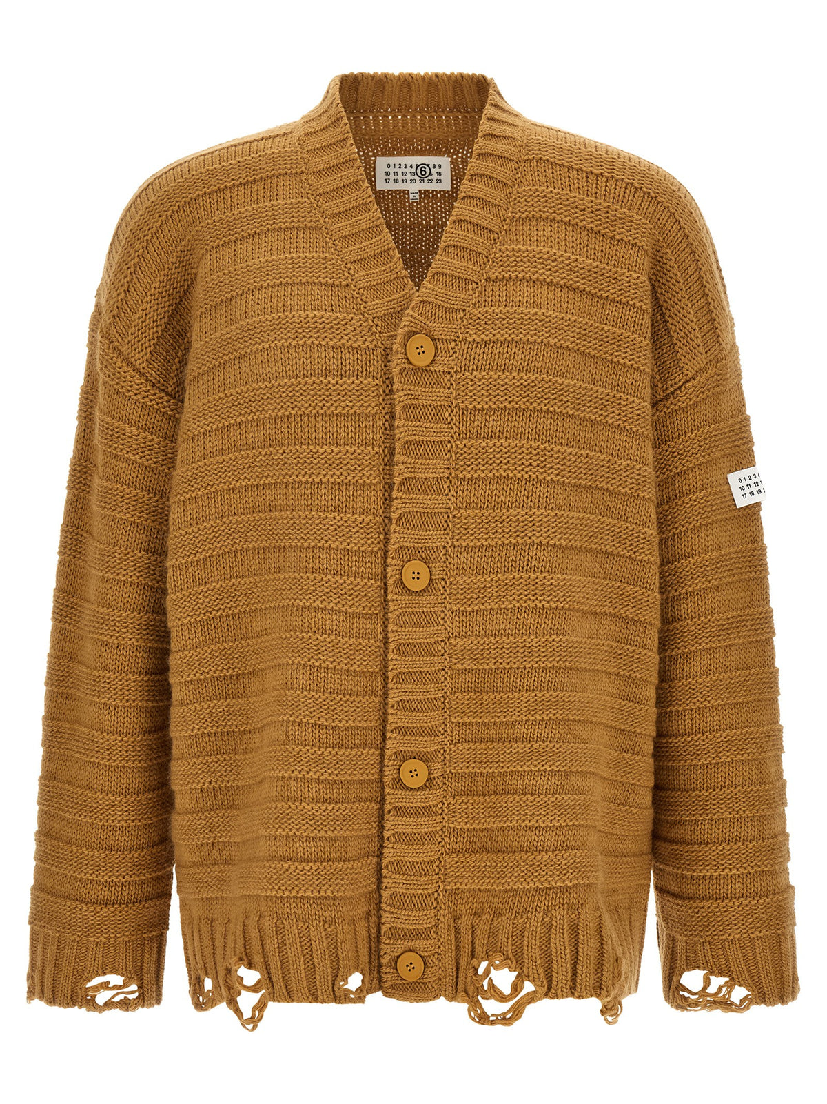 Beige 'Distressed' cardigan