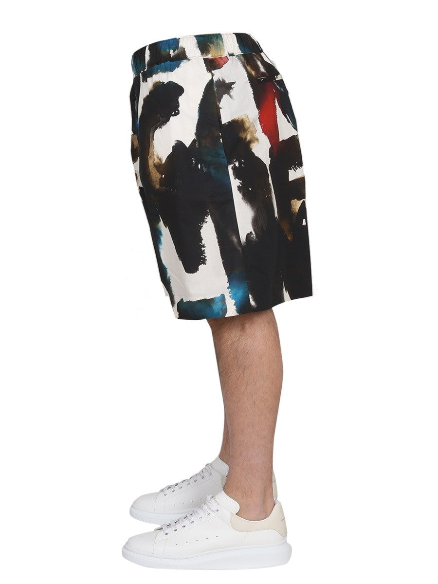 BERMUDA WITH LOGO PRINT