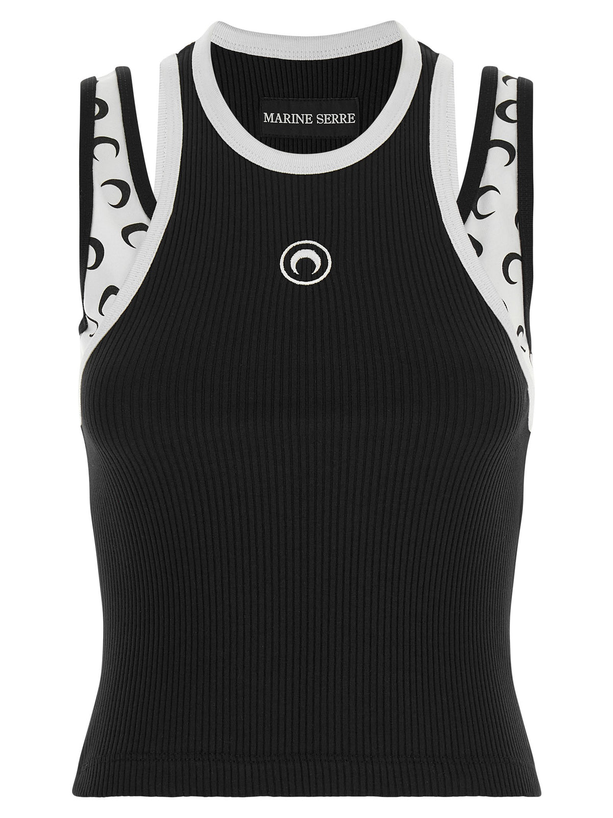 Bicolor 'Moon Logo Jersey' line tank top