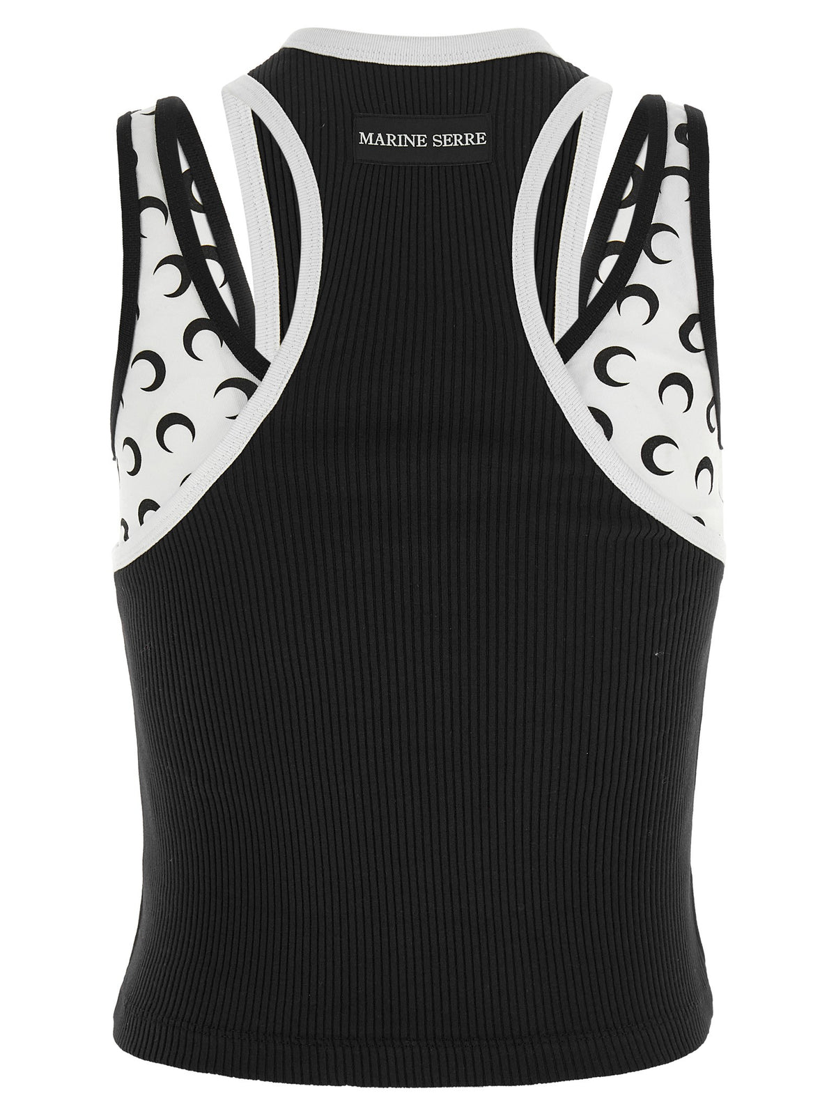 Bicolor 'Moon Logo Jersey' line tank top