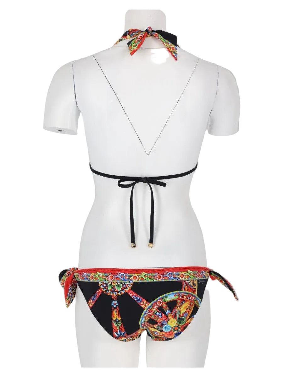 Bikini a triangolo con stampa