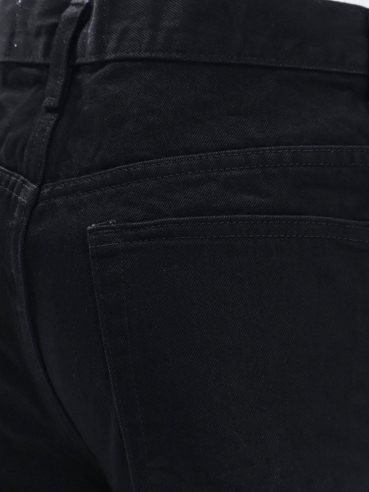 Black denim jeans