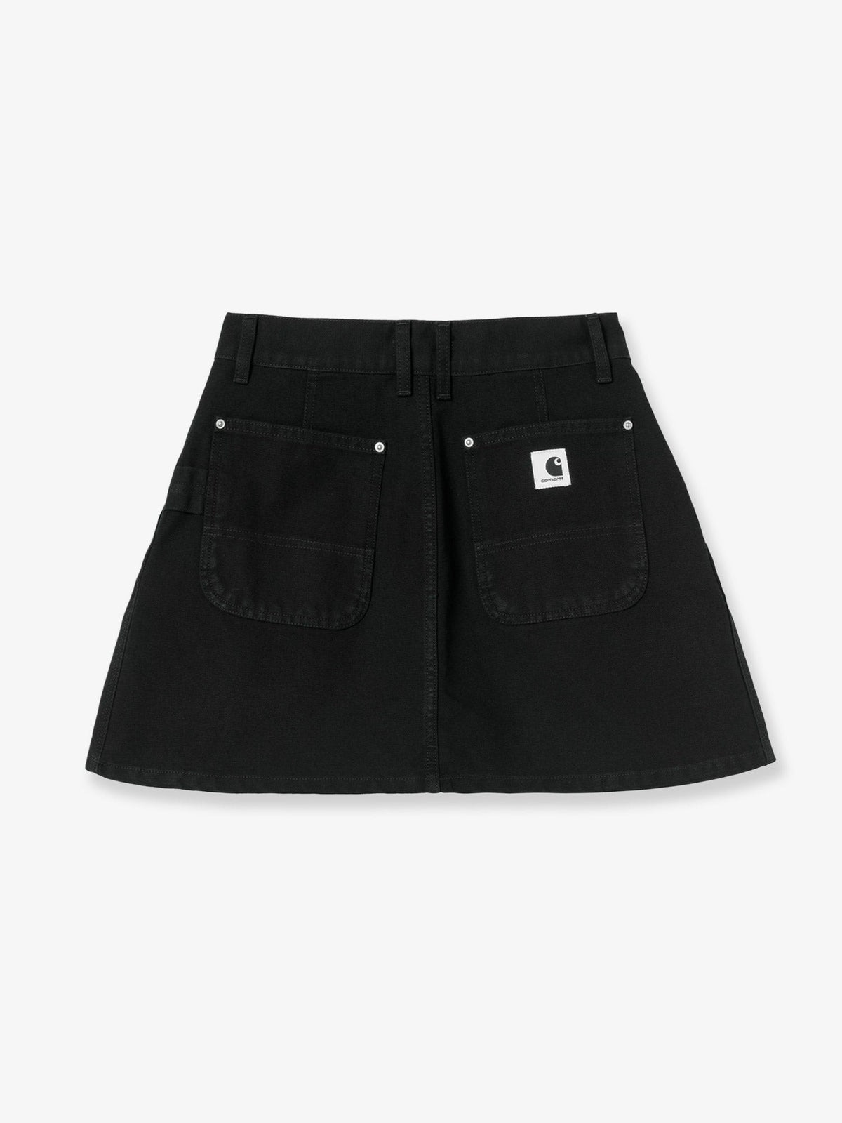 Black denim skirt
