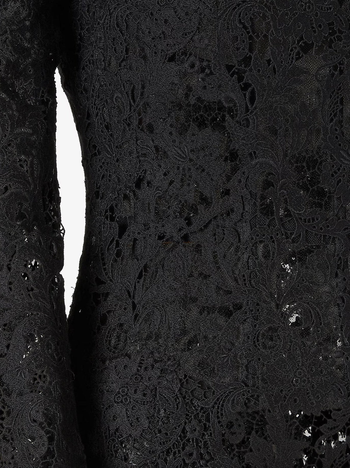 Black macramé lace dress