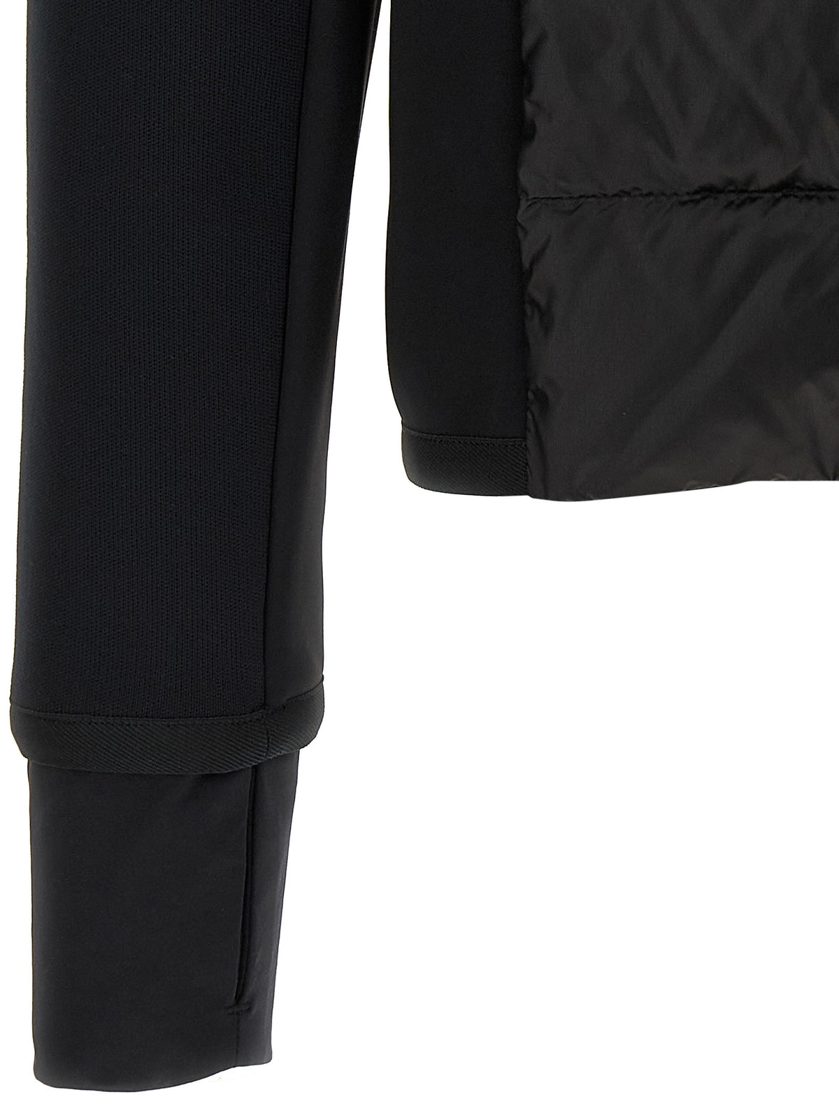 Black padded hoodie
