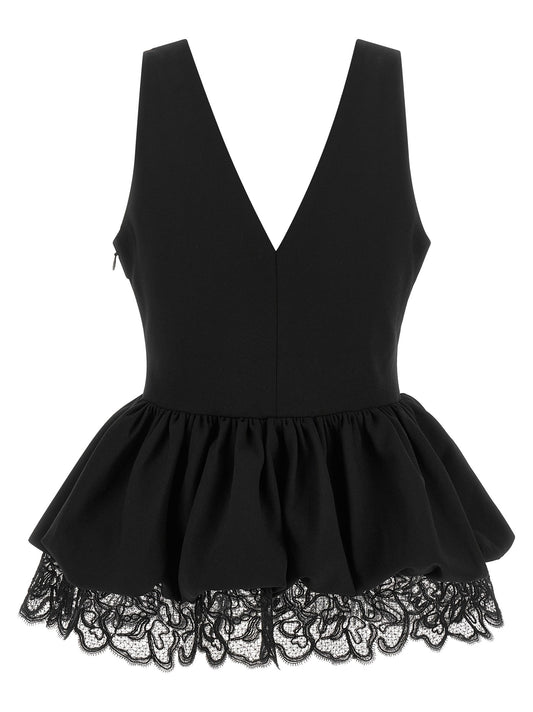 Black peplum top