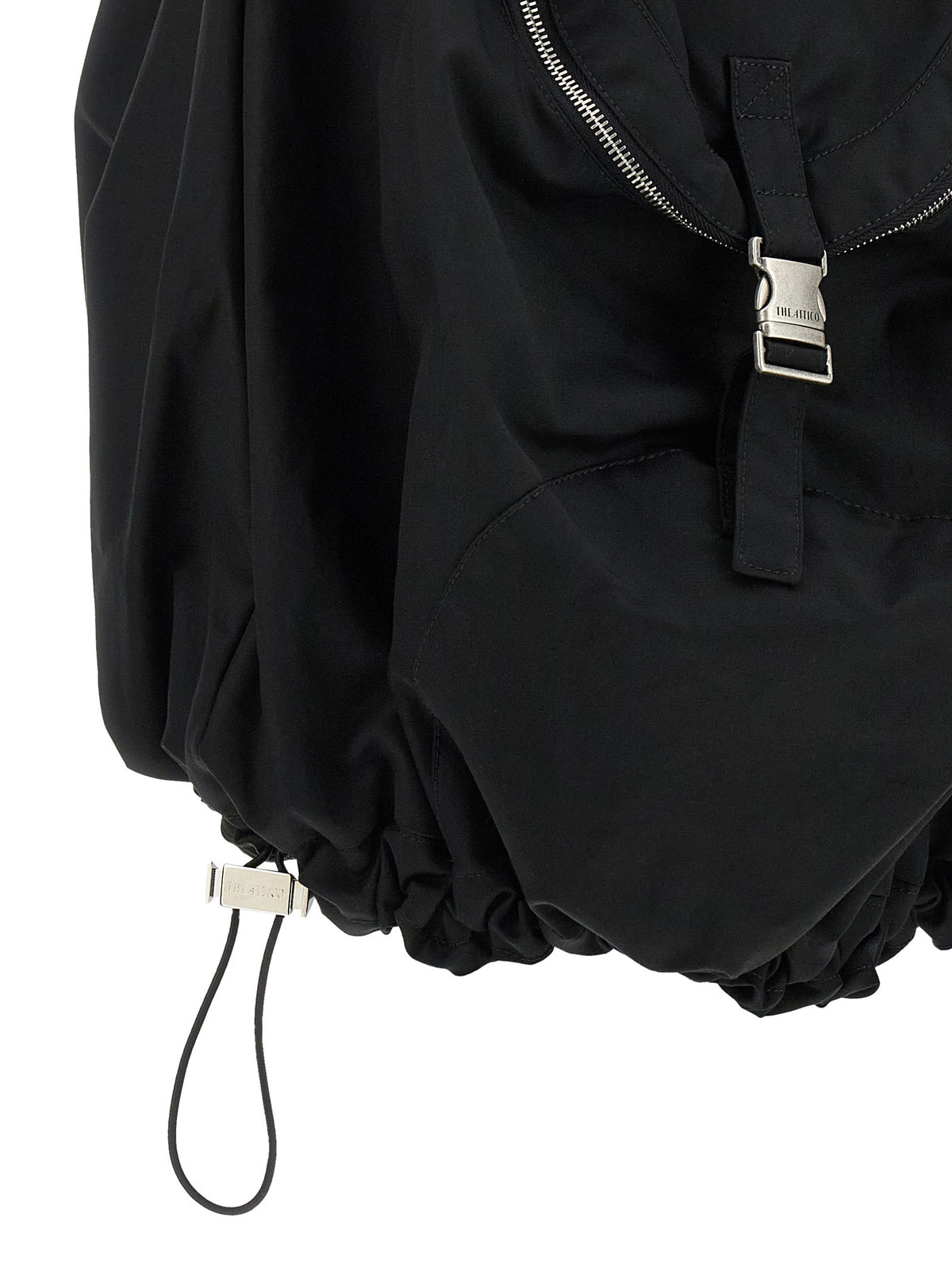 Black utility shorts