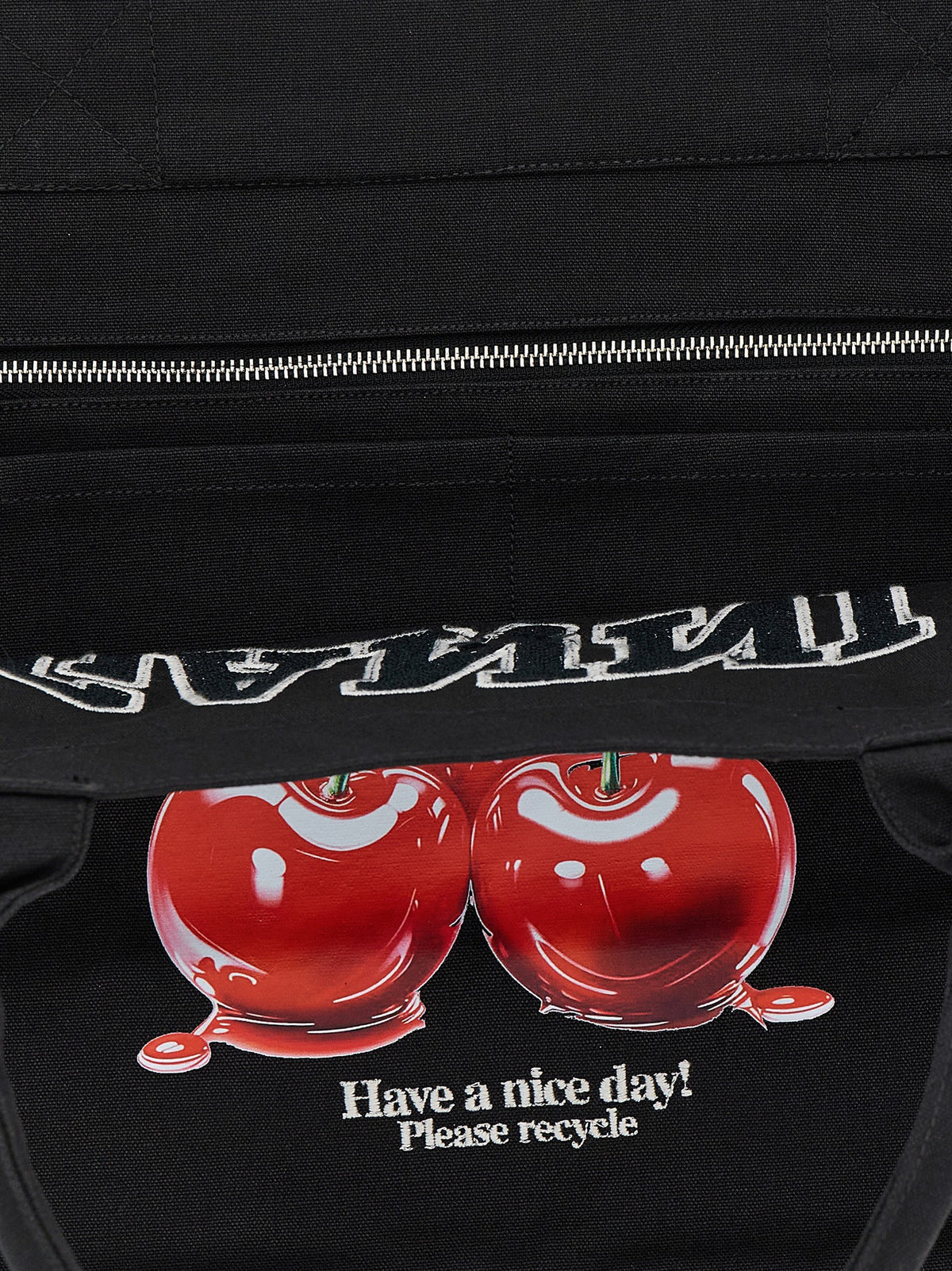 'Black XXL Cherry Tote' shopping bag