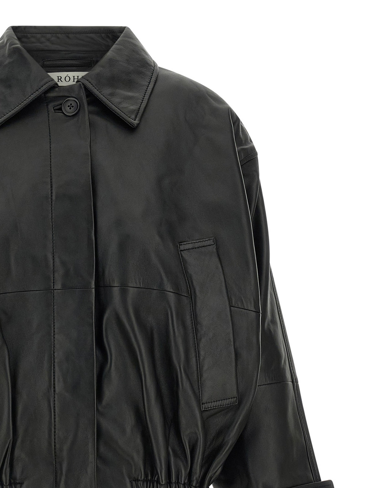 Blouson leather jacket