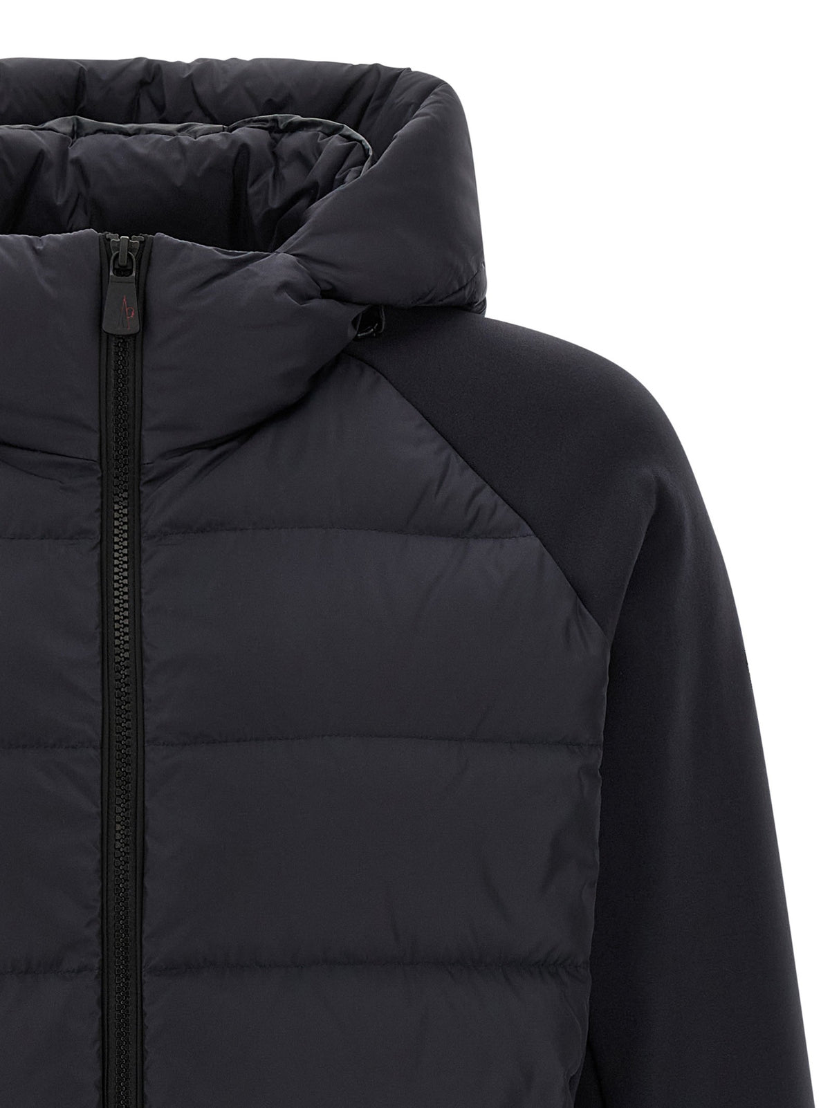 Blue padded hoodie