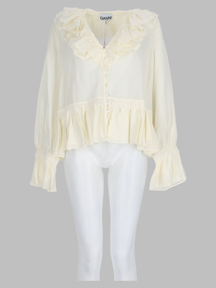 Blusa Con Balze