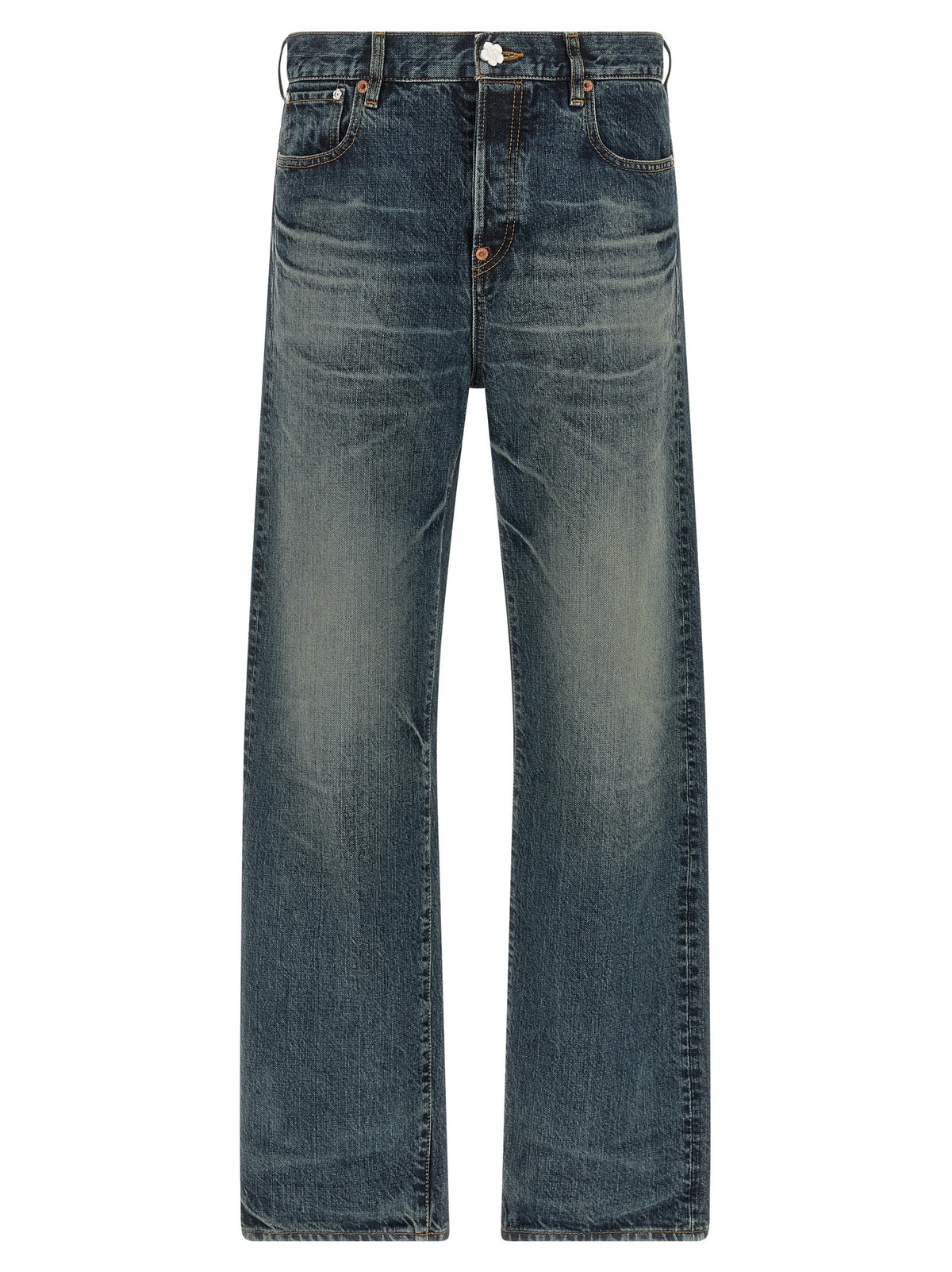 'Boke Flower' button jeans