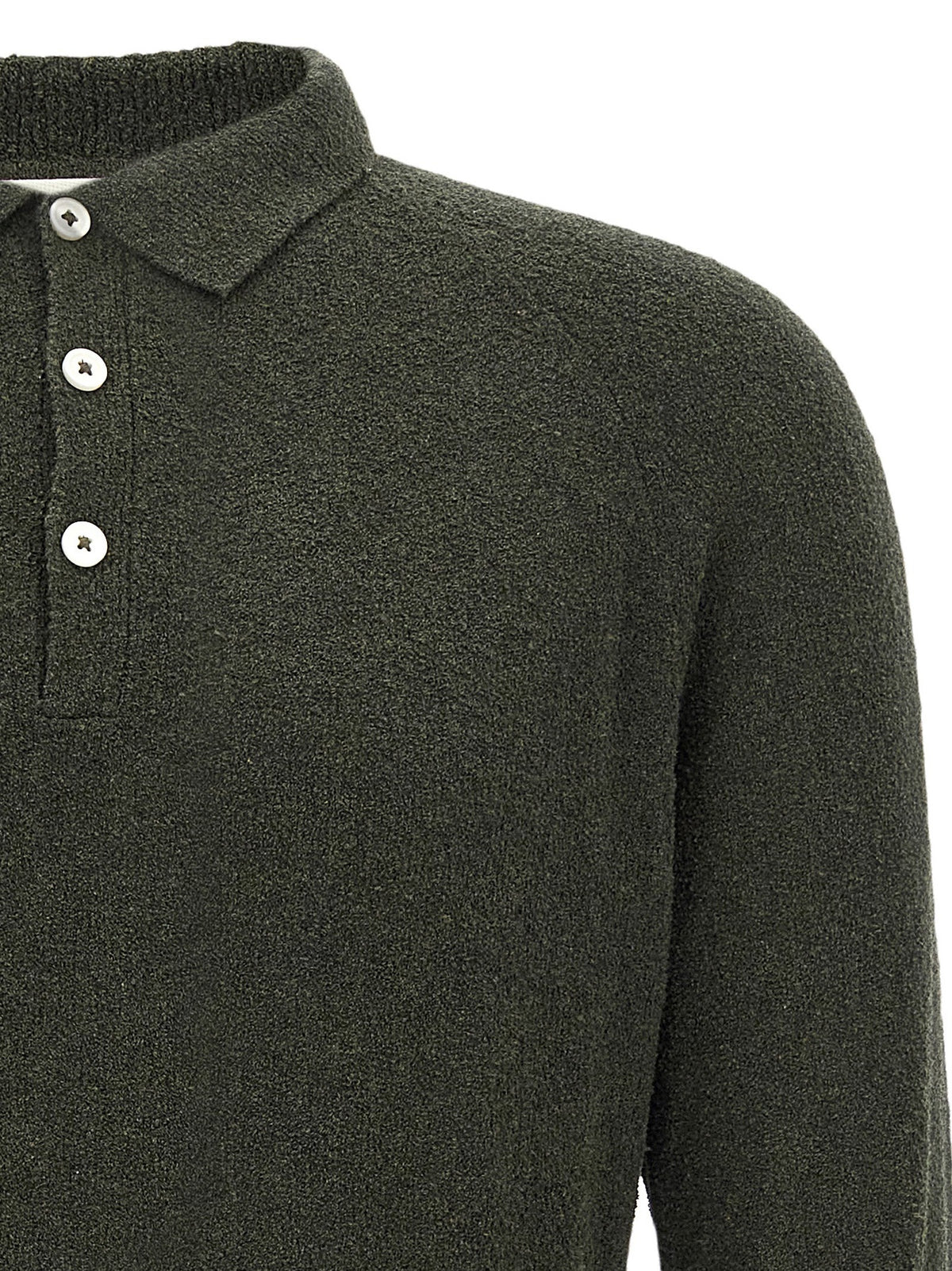 Bouclé cotton polo shirt