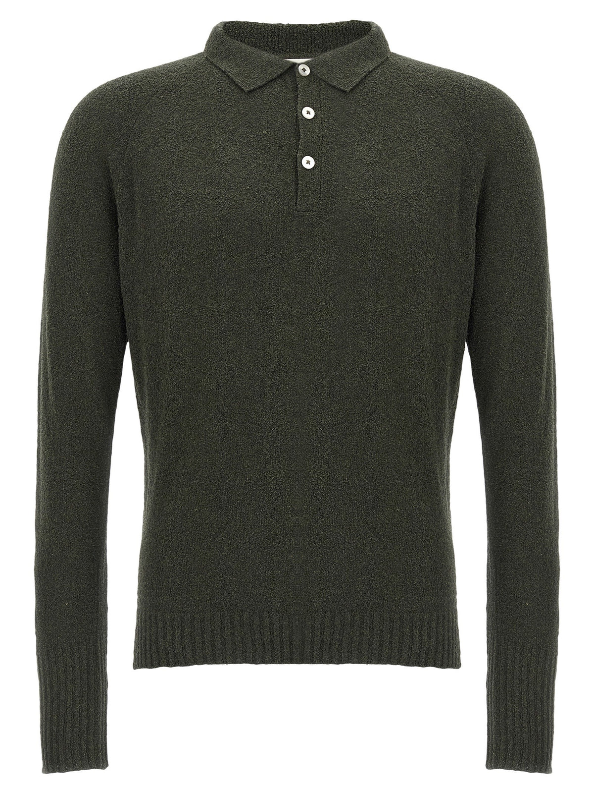 Bouclé cotton polo shirt