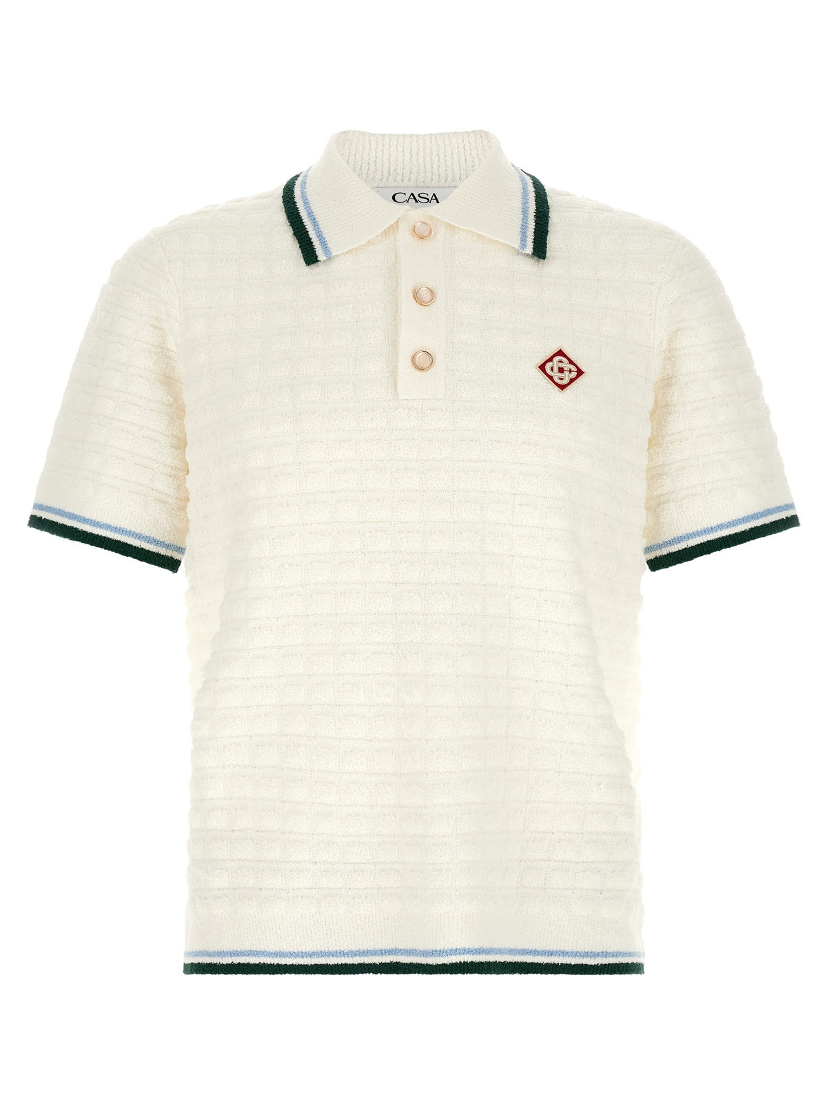 Bouclé polo shirt