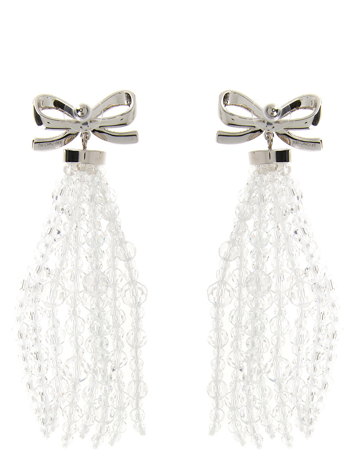 'Bow Beaded Waterfall' earrings