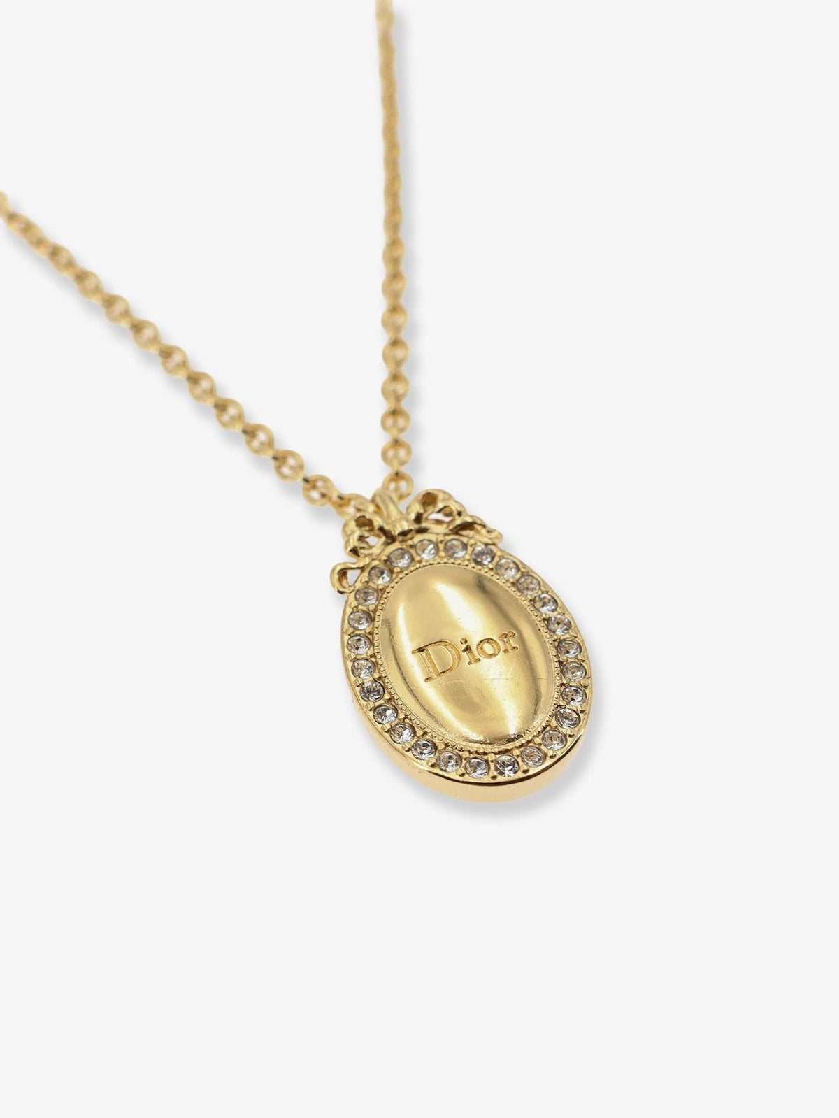 Brass necklace with Dior Médaillon pendant