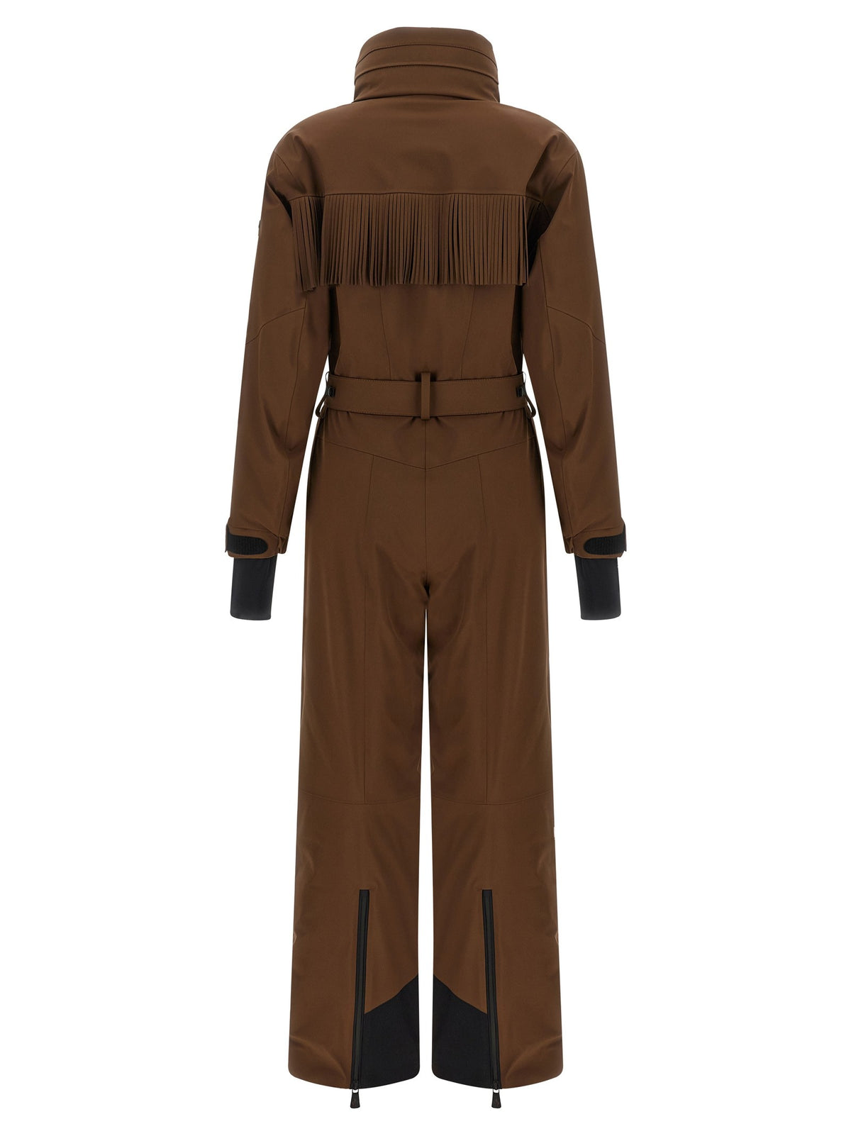 Brown fringed ski suit