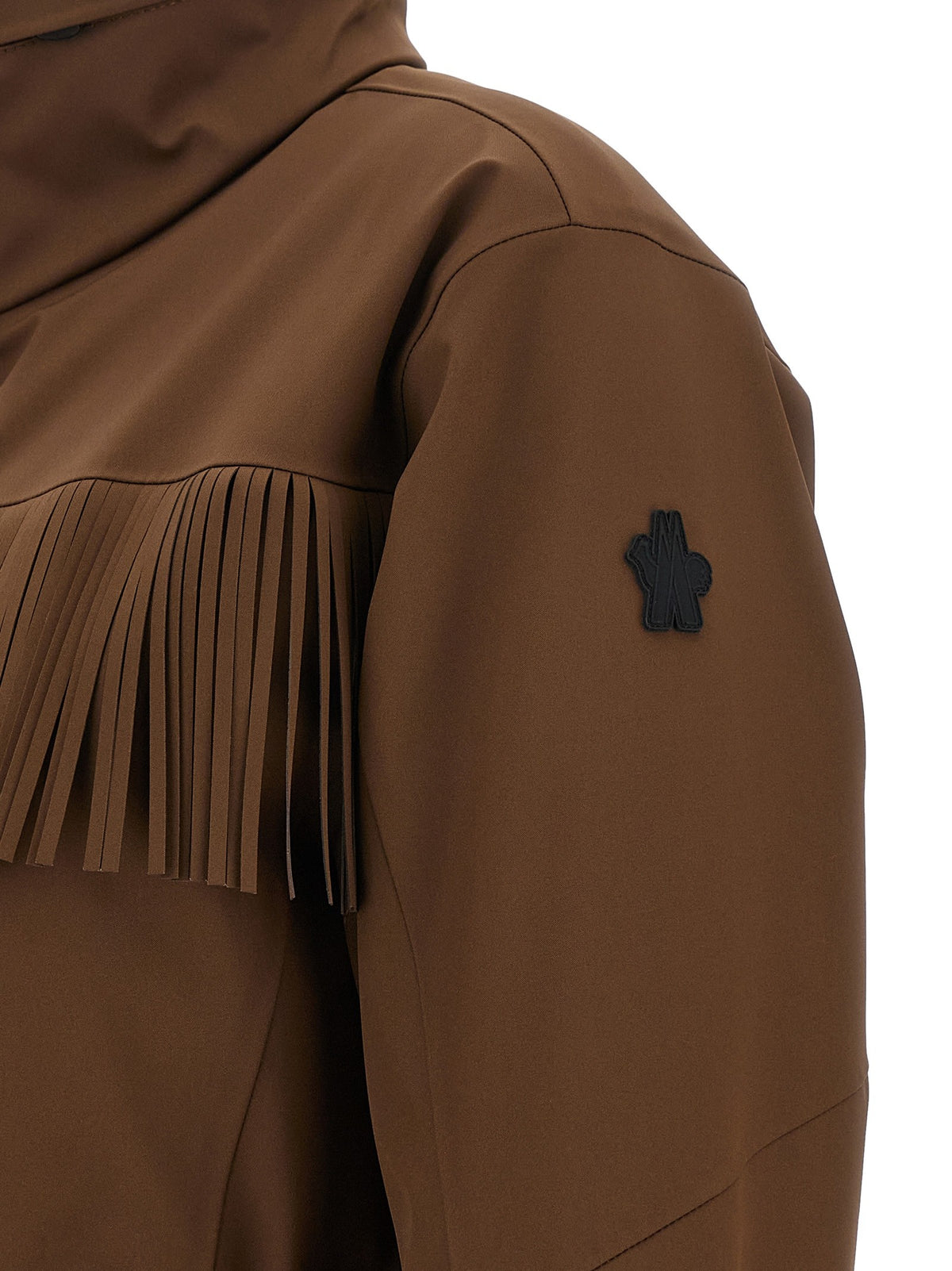Brown fringed ski suit