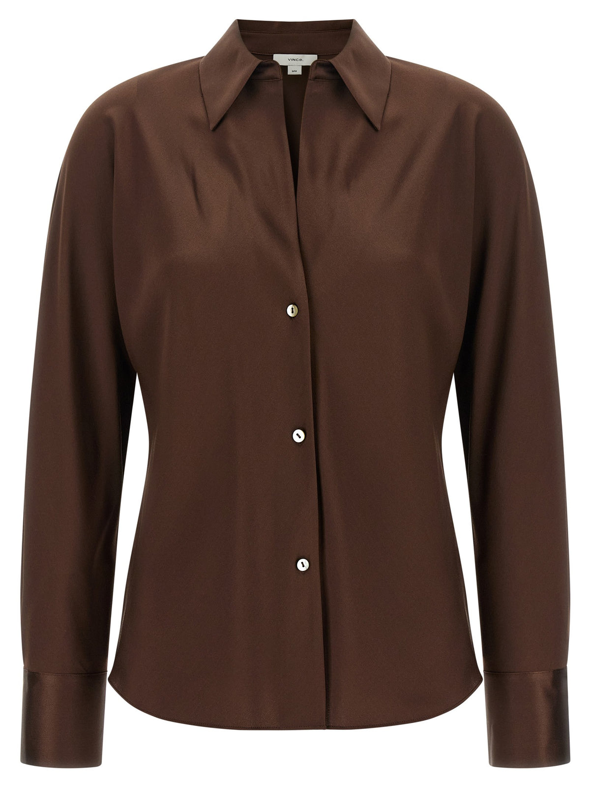 Brown silk blouse