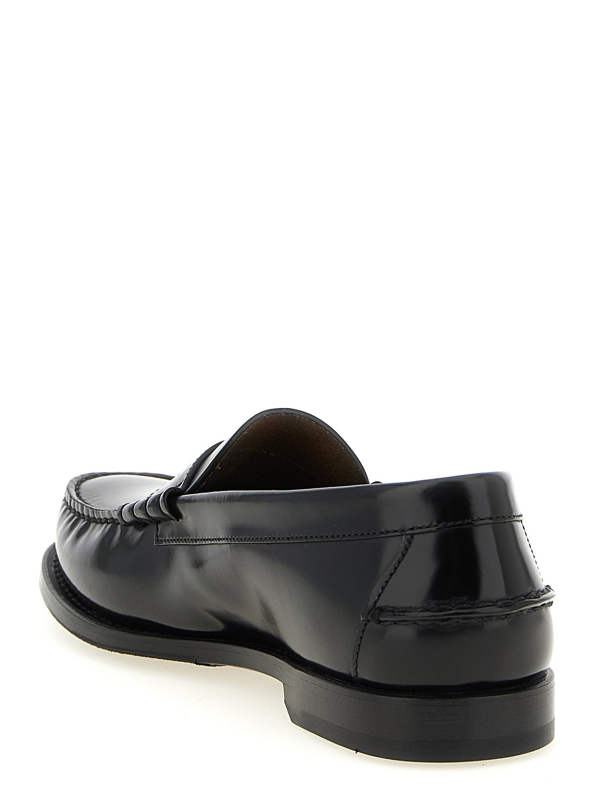 Brushed leather loafers