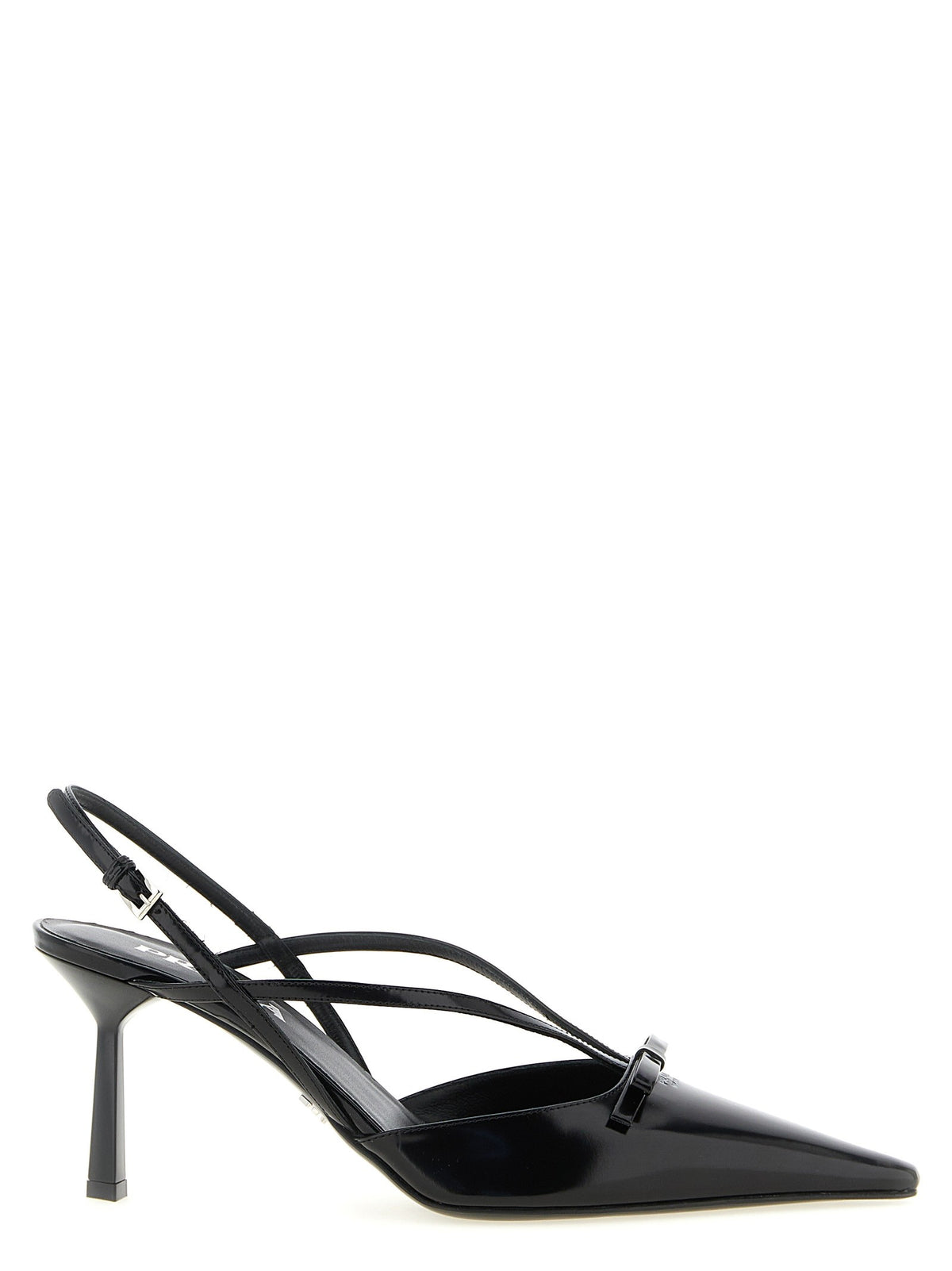 Brushed Leather Slingback Pumps