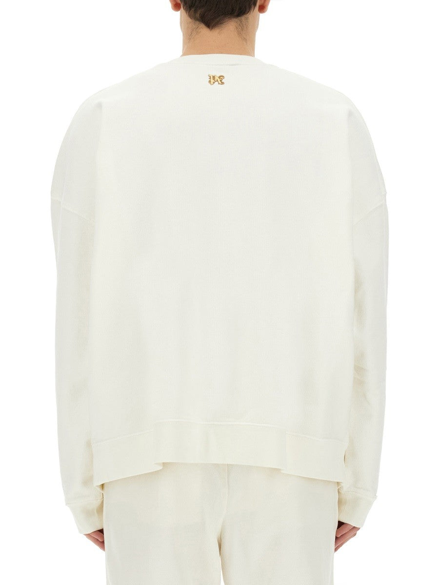 "BURNING MONOGRAM" PRINT SWEATSHIRT