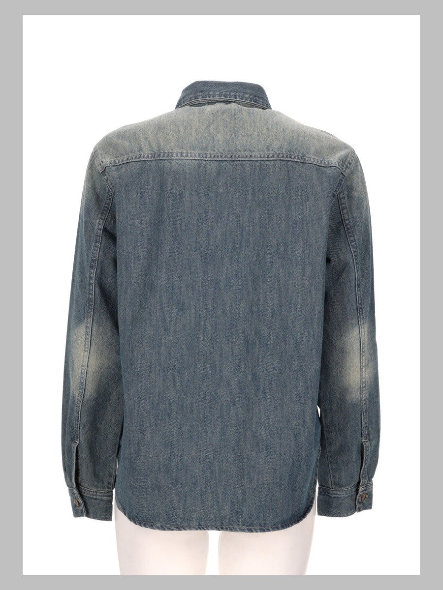 CAMICIA "ANNE" IN DENIM CON FINITURA VINTAGE