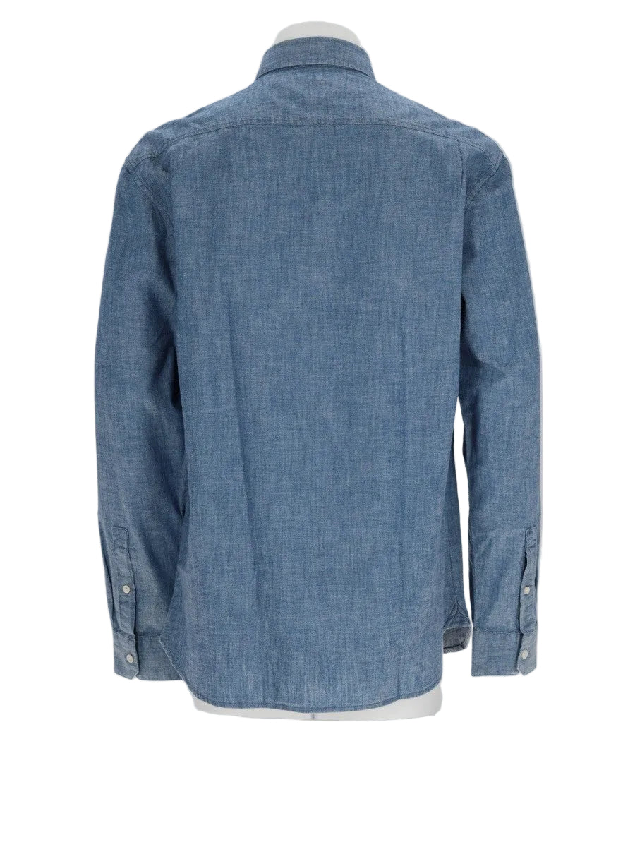 Camicia In Cotone Con Patch Logo