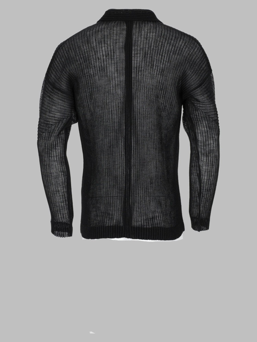 Camicia "Rustic Mesh" In Maglia Plissettata