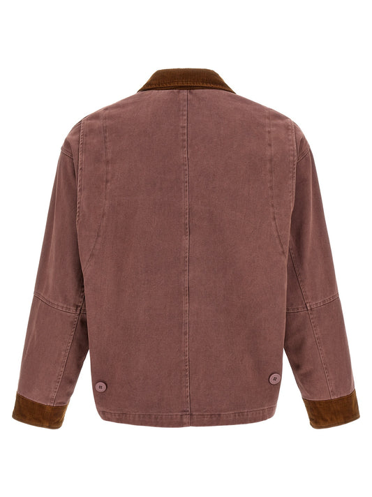Canvas jacket with embroideries