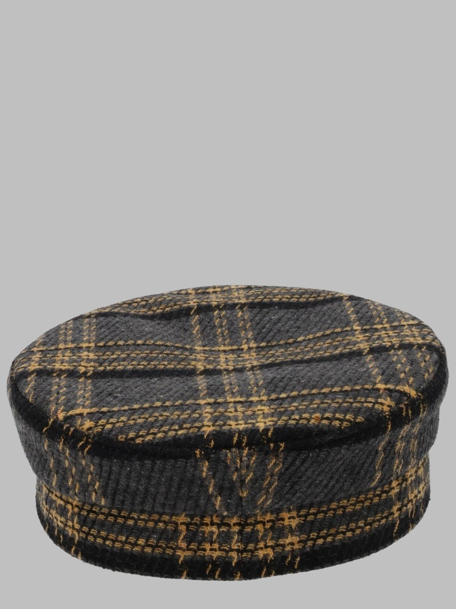 Cappello Baker Boy con Motivo Check
