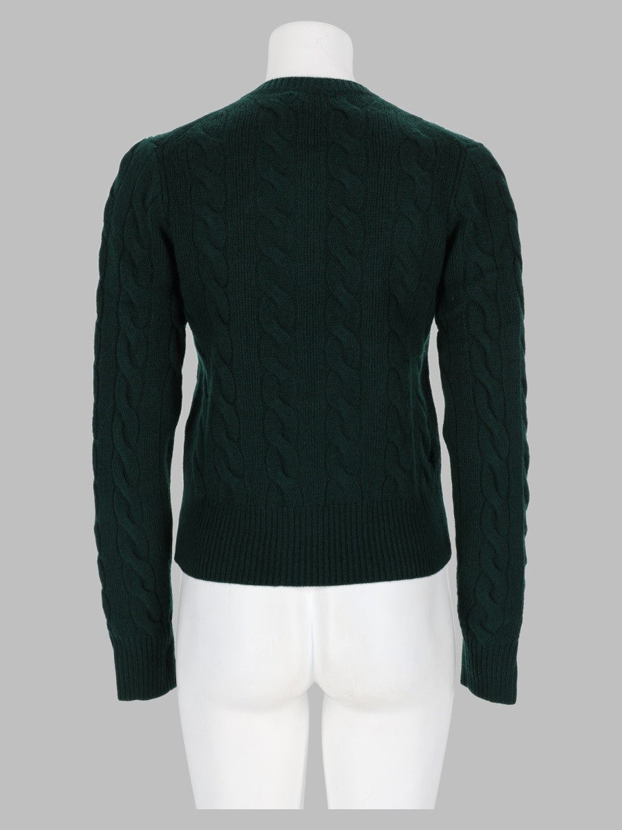 Cardigan A Trecce Con Logo