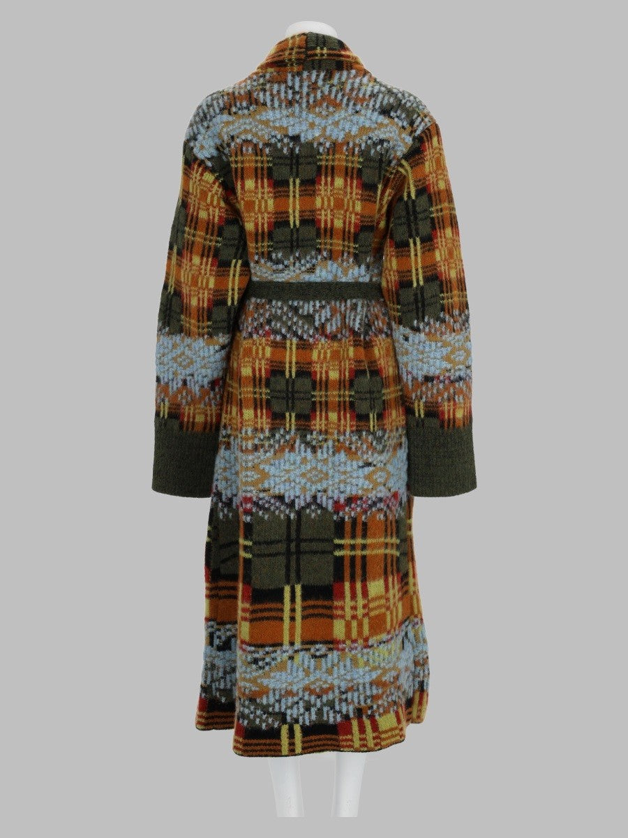 Cardigan Lungo In Cashmere e Lana