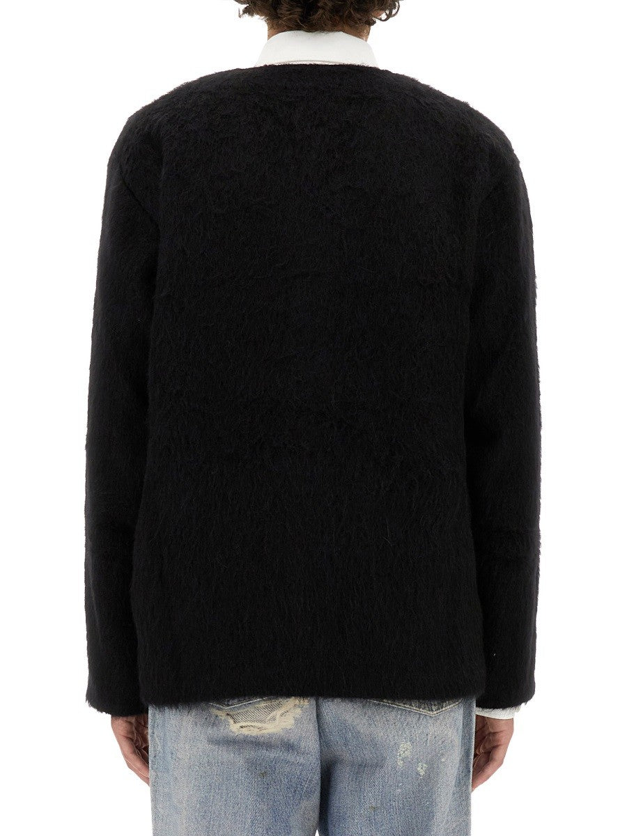 Cardigan In Misto Lana