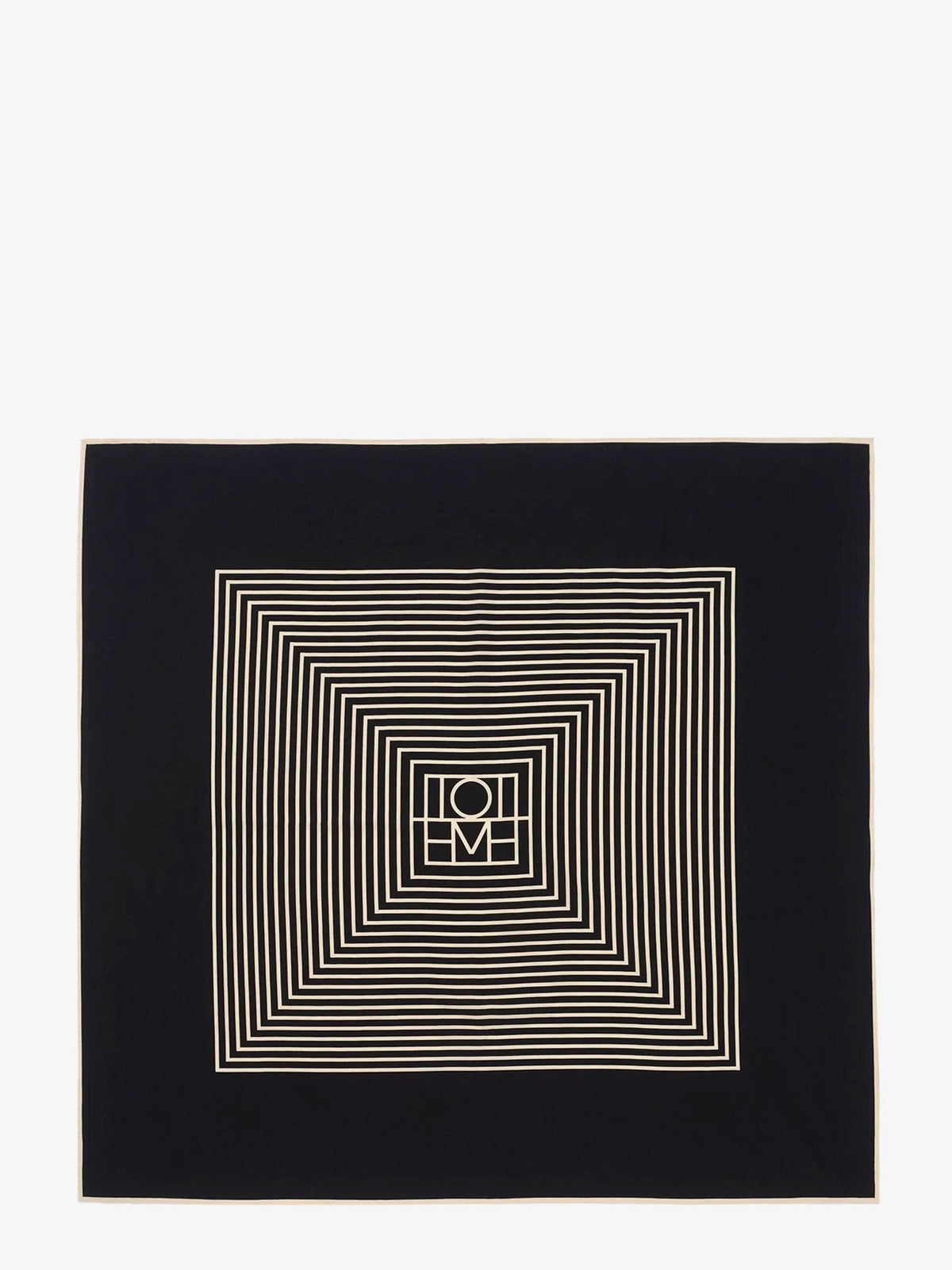 Black 'Centered Monogram' scarf