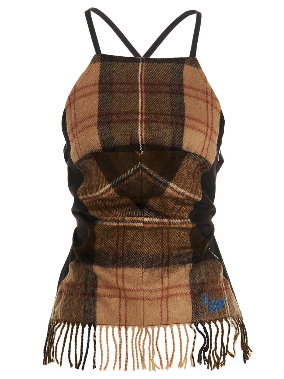 'Checked scarf' top