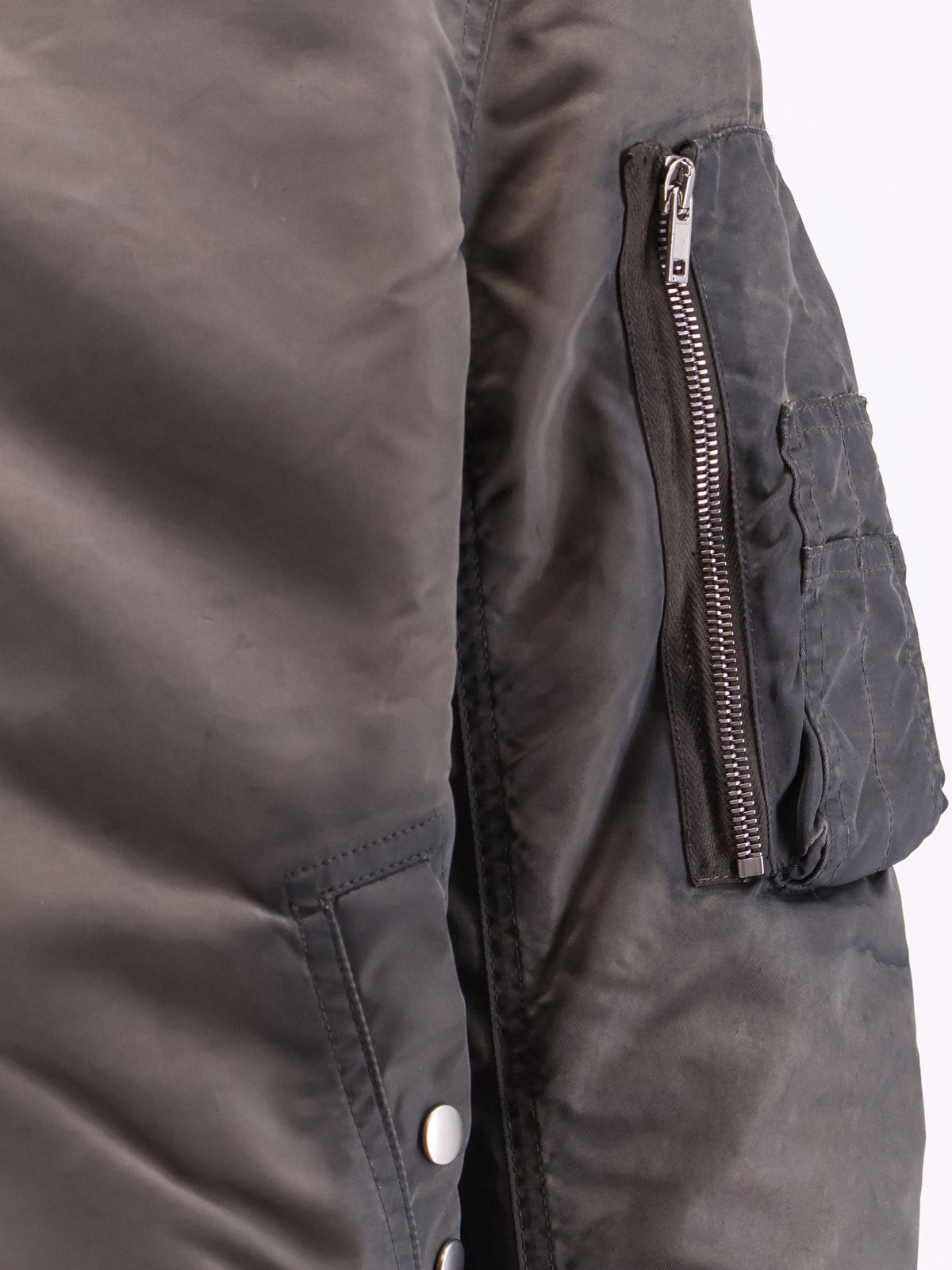 Classic Flight Bomber Jacket with washed-out effect