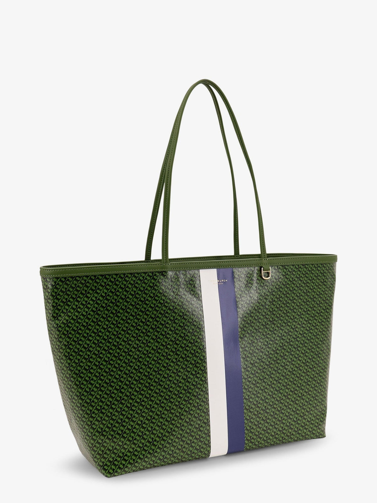 حقيبة كتف The Racer Tote من الكانفاس المطلي مع شعار بالكامل