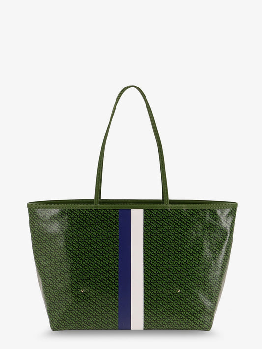 حقيبة كتف The Racer Tote من الكانفاس المطلي مع شعار بالكامل